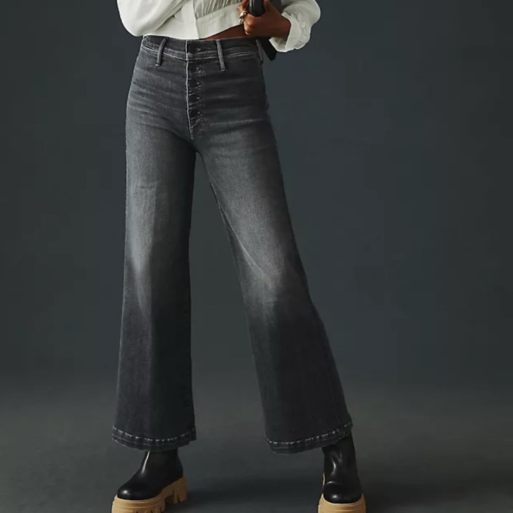 MOTHER JEANS DENIM PIXIE SAILOR ANKLE WIDE LEG